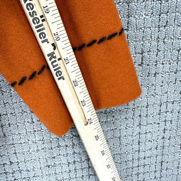 KASPER ASL Blazer Women's Size 10 Orangish Jacket Lined Zip Wool Blend Pockets - Picture 9 of 11